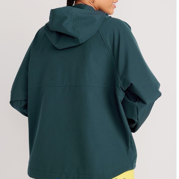 NWT OLD NAVY StretchTech Hooded Zip Jacket Color: Glorious Pine - Picture 2 of 6